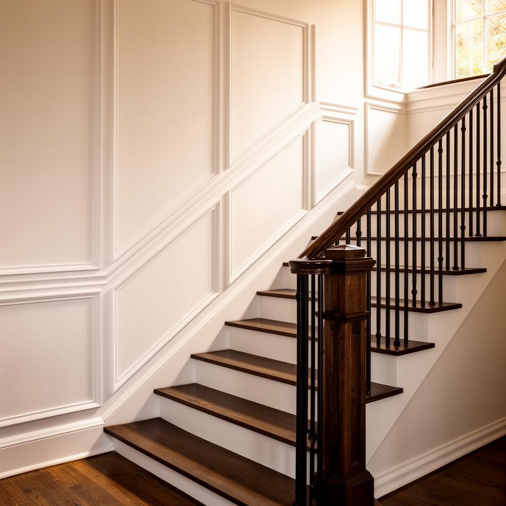 Wainscoted Stair Wall